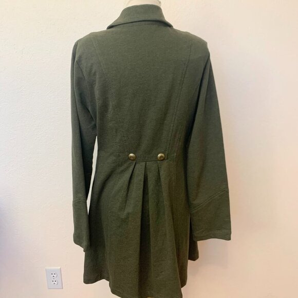 CABi Military style jacket Womens SZ M - All cotton - Pockets Metal button decor - Picture 3 of 4